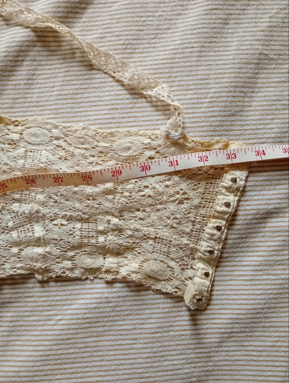 Antique 1930s Lace / Crochet Bralette Camisole Crop top Vintage - Picture 8 of 11